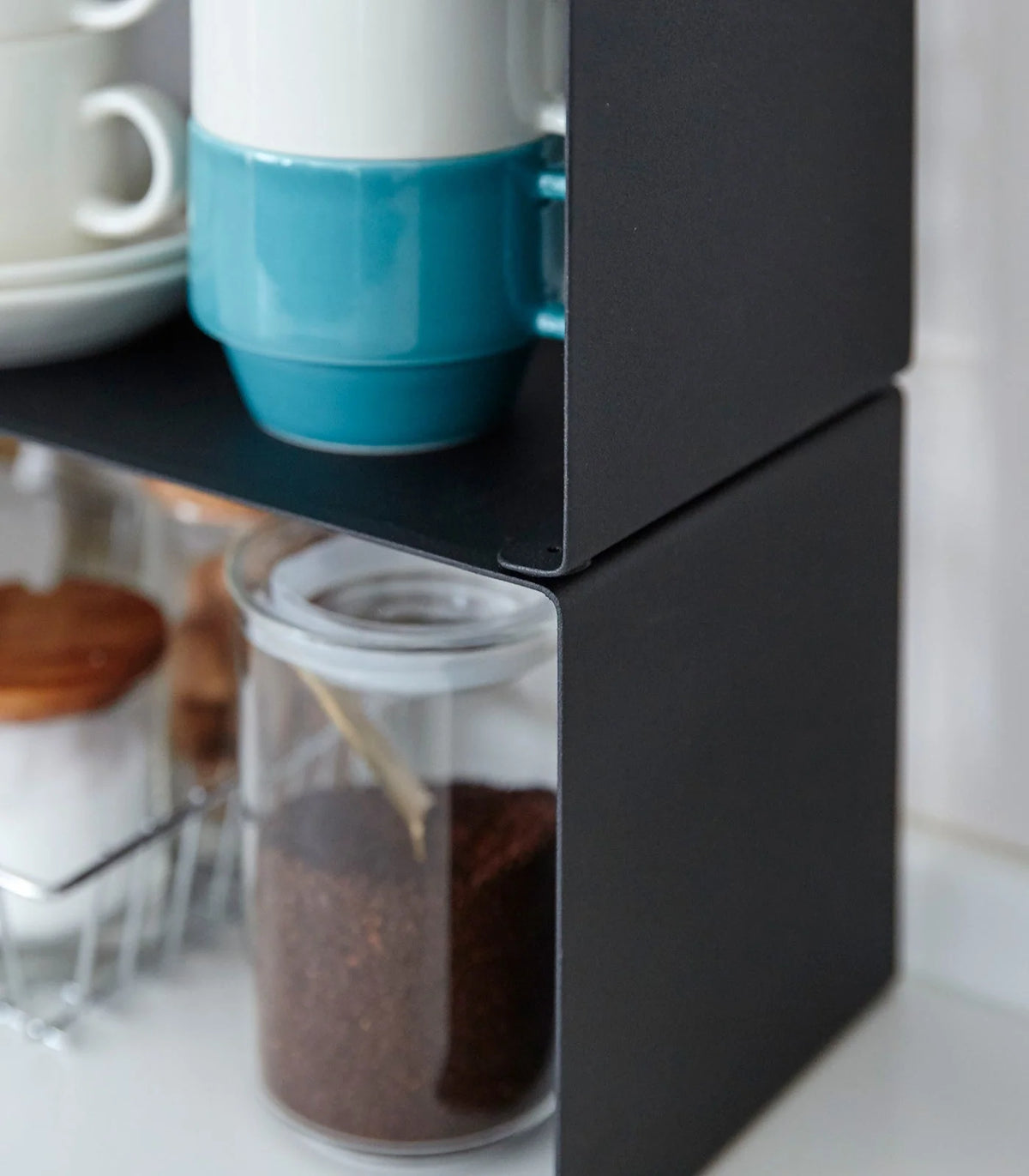 Kitchen Shelf Organizer Stackable Steel Space-Saving