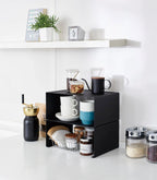 Kitchen Shelf Organizer Stackable Steel Space-Saving