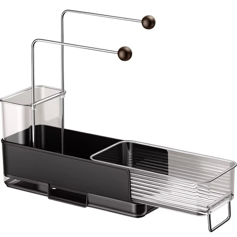 Kitchen Sink Rack Extendable 304 Stainless Steel Rust-Resistant