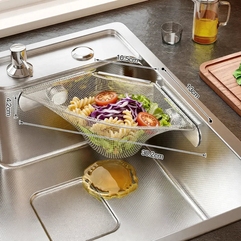 Kitchen Sink Rack Extendable 304 Stainless Steel Rust-Resistant