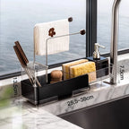 Kitchen Sink Rack Extendable 304 Stainless Steel Rust-Resistant