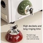 Kitchen Timer Mechanical Wind-Up Stainless Steel Magnetic Base