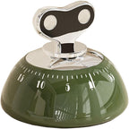 Kitchen Timer Mechanical Wind-Up Stainless Steel Magnetic Base