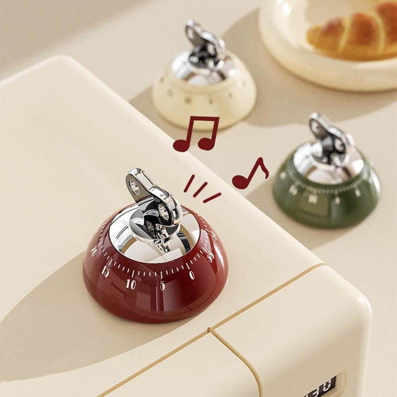 Kitchen Timer Mechanical Wind-Up Stainless Steel Magnetic Base