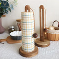 Kitchen Towel Holder Solid Wood Decorative Top