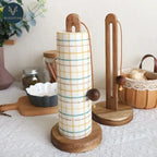 Kitchen Towel Holder Solid Wood Decorative Top