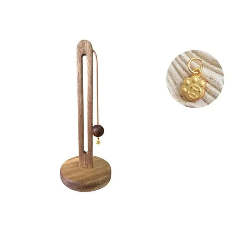 Kitchen Towel Holder Solid Wood Decorative Top