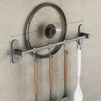 Kitchen Utensil Hook Rail Stainless Steel No-Drill Mounting