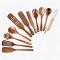 Kitchen Utensil Set 11-Piece Food-Safe Hardwood