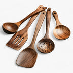 Kitchen Utensil Set 11-Piece Food-Safe Hardwood