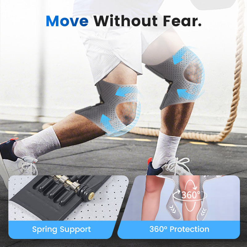 Knee Brace Adjustable Straps & Breathable Compression