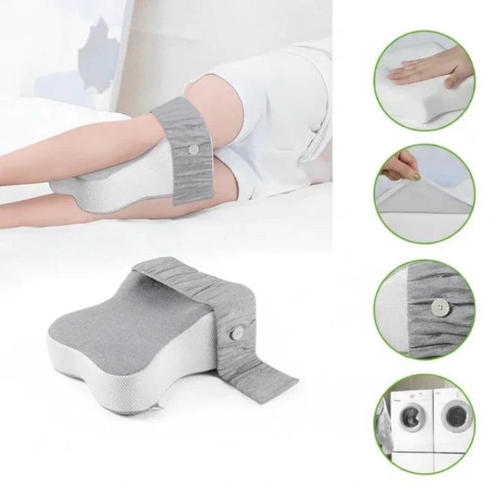 Knee Pillow Ergonomic Memory Foam Removable Cover