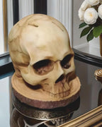 Knife Holder Skull Design Hand-Painted Resin Holds Seven Knives