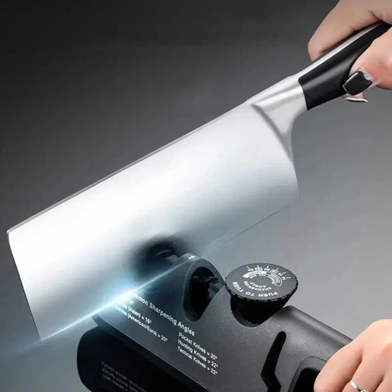 Knife Sharpener 4-In-1 Scissor Slot Non-Slip Base
