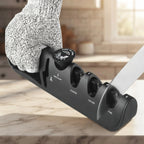 Knife Sharpener 4-In-1 Scissor Slot Non-Slip Base