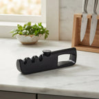 Knife Sharpener 4-In-1 Scissor Slot Non-Slip Base