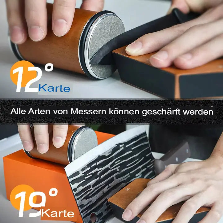 Knife Sharpener Magnetic Angle Guide Coarse & Fine Wheels