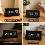 LED Alarm Clock Time Date Temp & Humidity