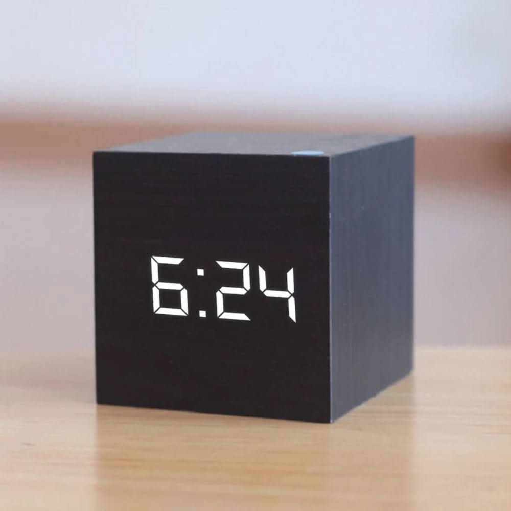 LED Alarm Clock Time Date & Temperature USB Battery