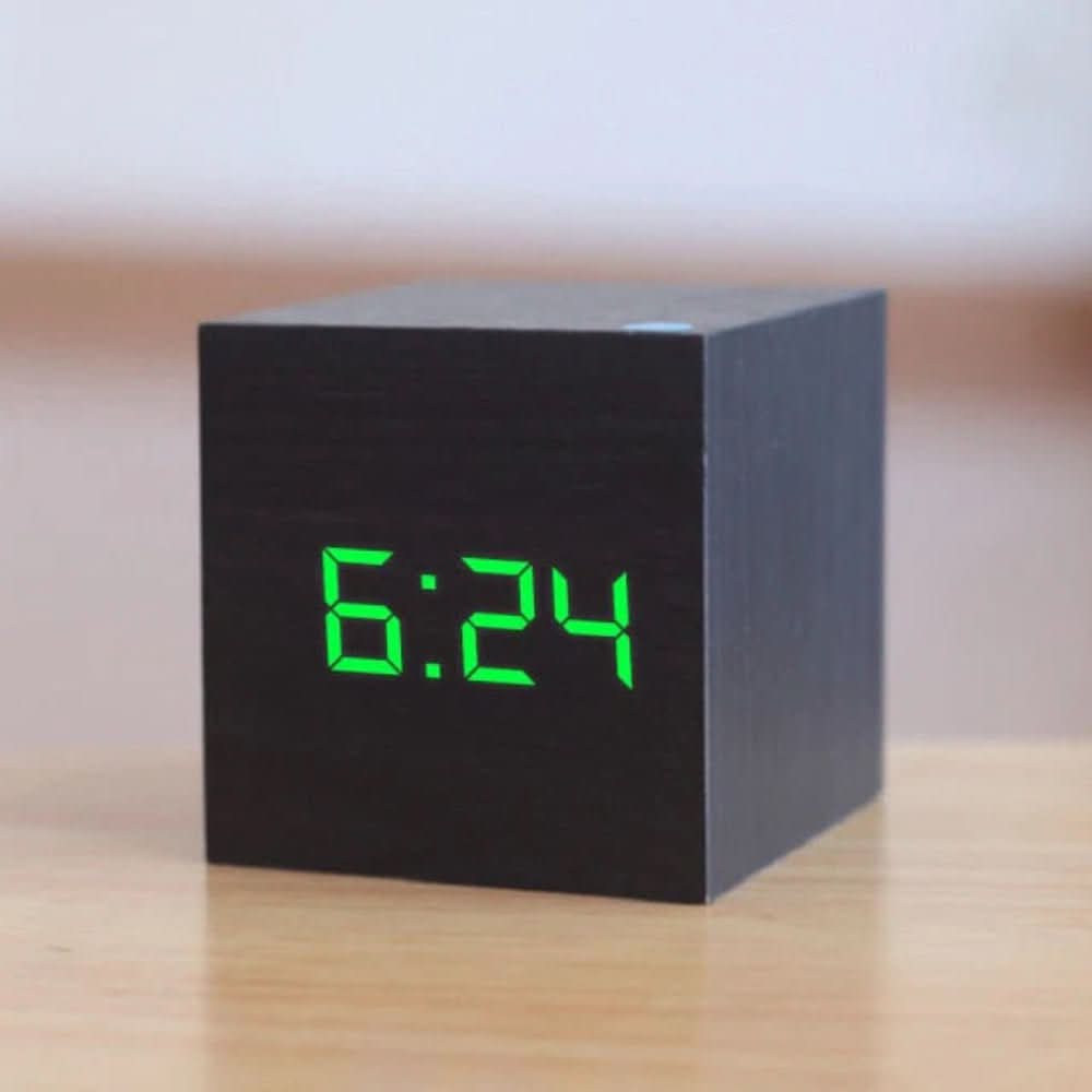 LED Alarm Clock Time Date & Temperature USB Battery