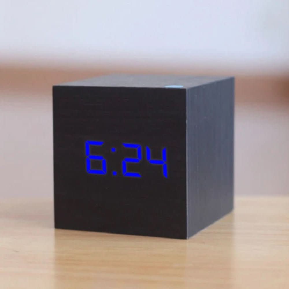 LED Alarm Clock Time Date & Temperature USB Battery