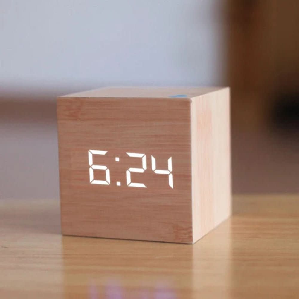 LED Alarm Clock Time Date & Temperature USB Battery
