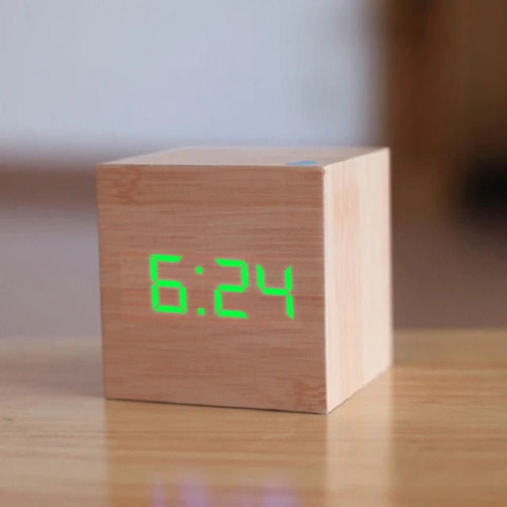 LED Alarm Clock Time Date & Temperature USB Battery