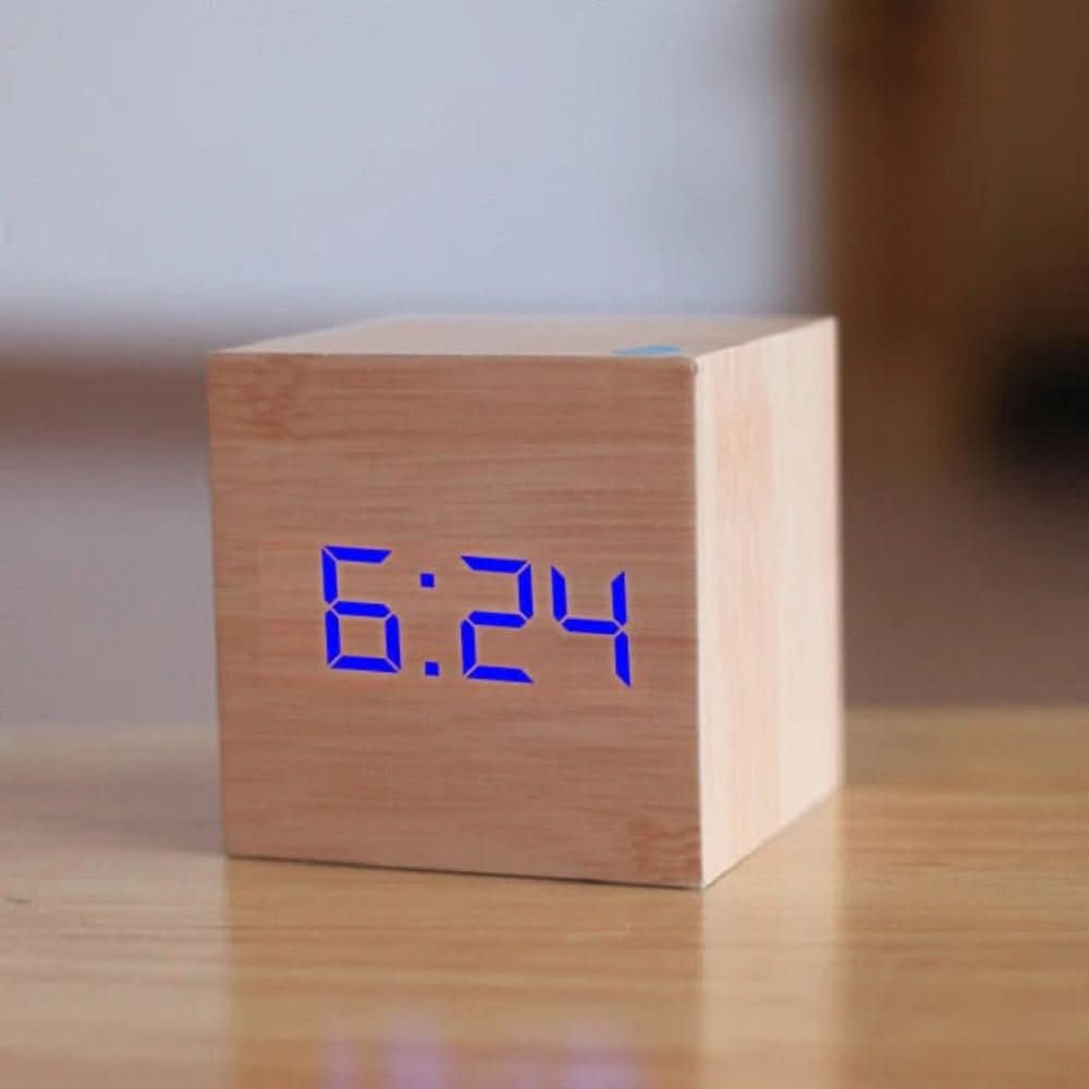LED Alarm Clock Time Date & Temperature USB Battery