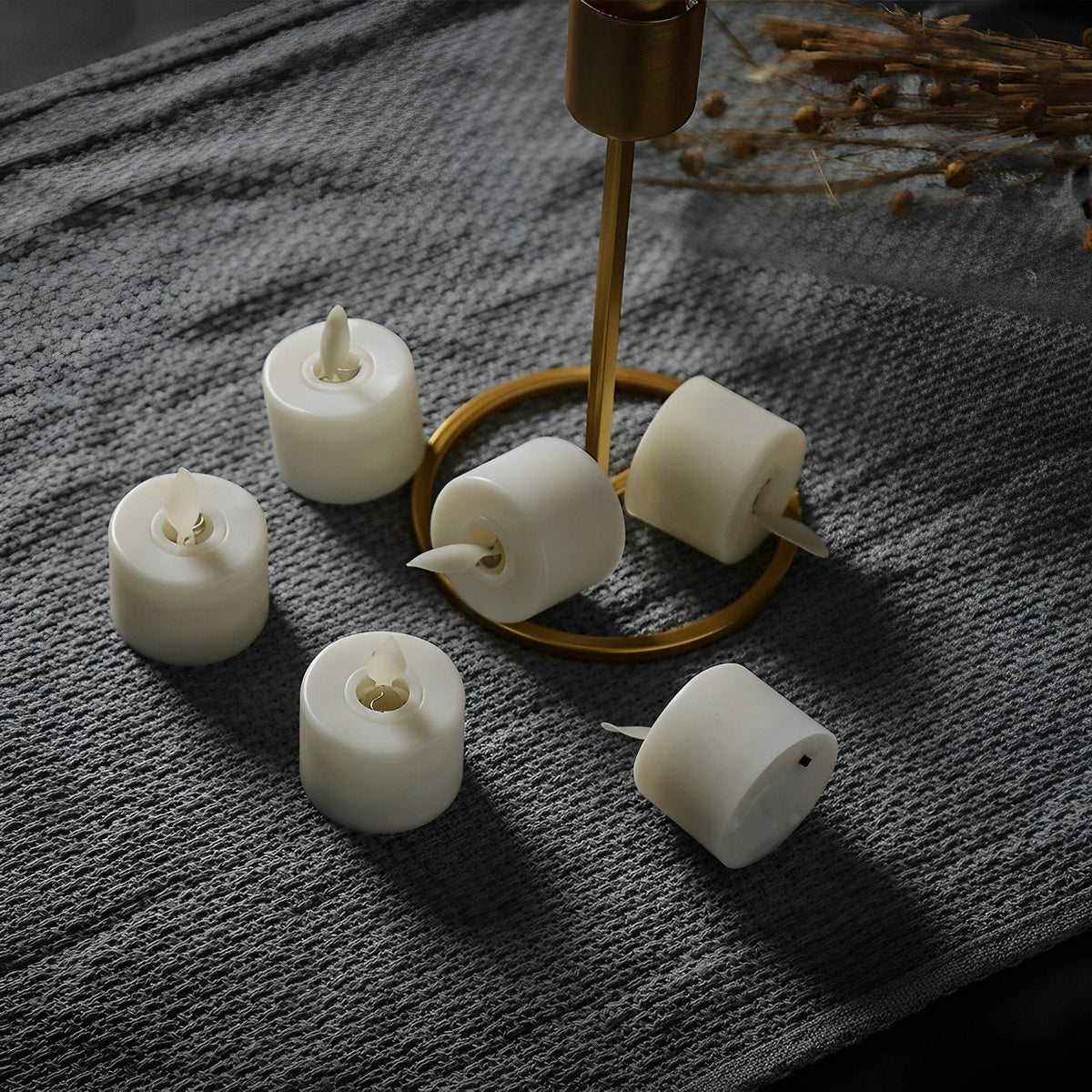 LED Candles Moving Flame Remote Control & Timer