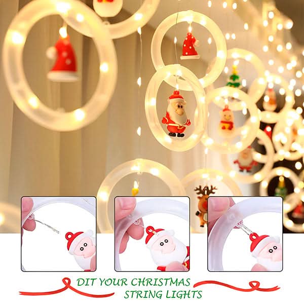 LED Christmas Lights Warm White 8 Modes Remote Control