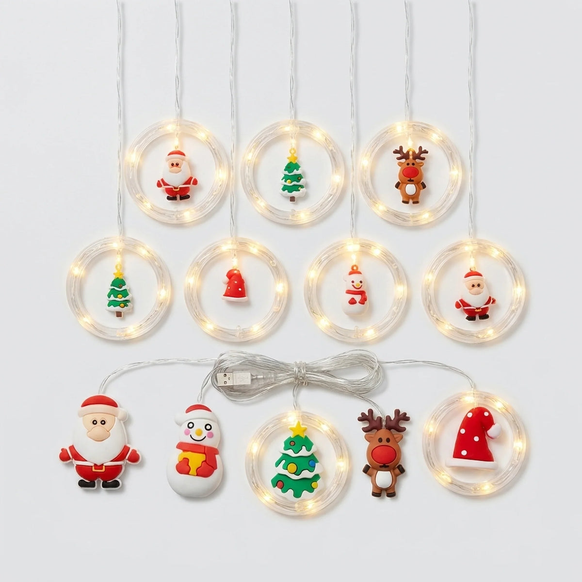 LED Christmas Lights Warm White 8 Modes Remote Control