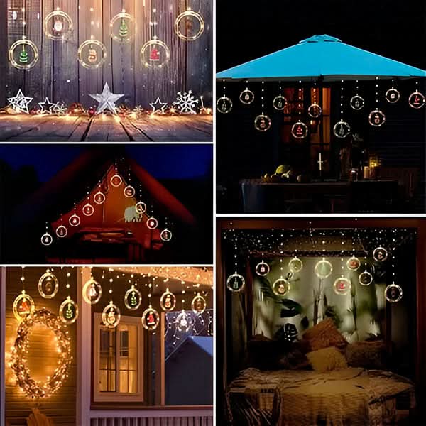LED Christmas Lights Warm White 8 Modes Remote Control