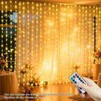 LED Curtain Lights 8 Light Modes USB Type-C Powered