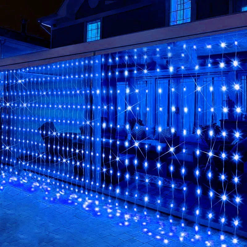 LED Curtain Lights 8 Light Modes USB Type-C Powered