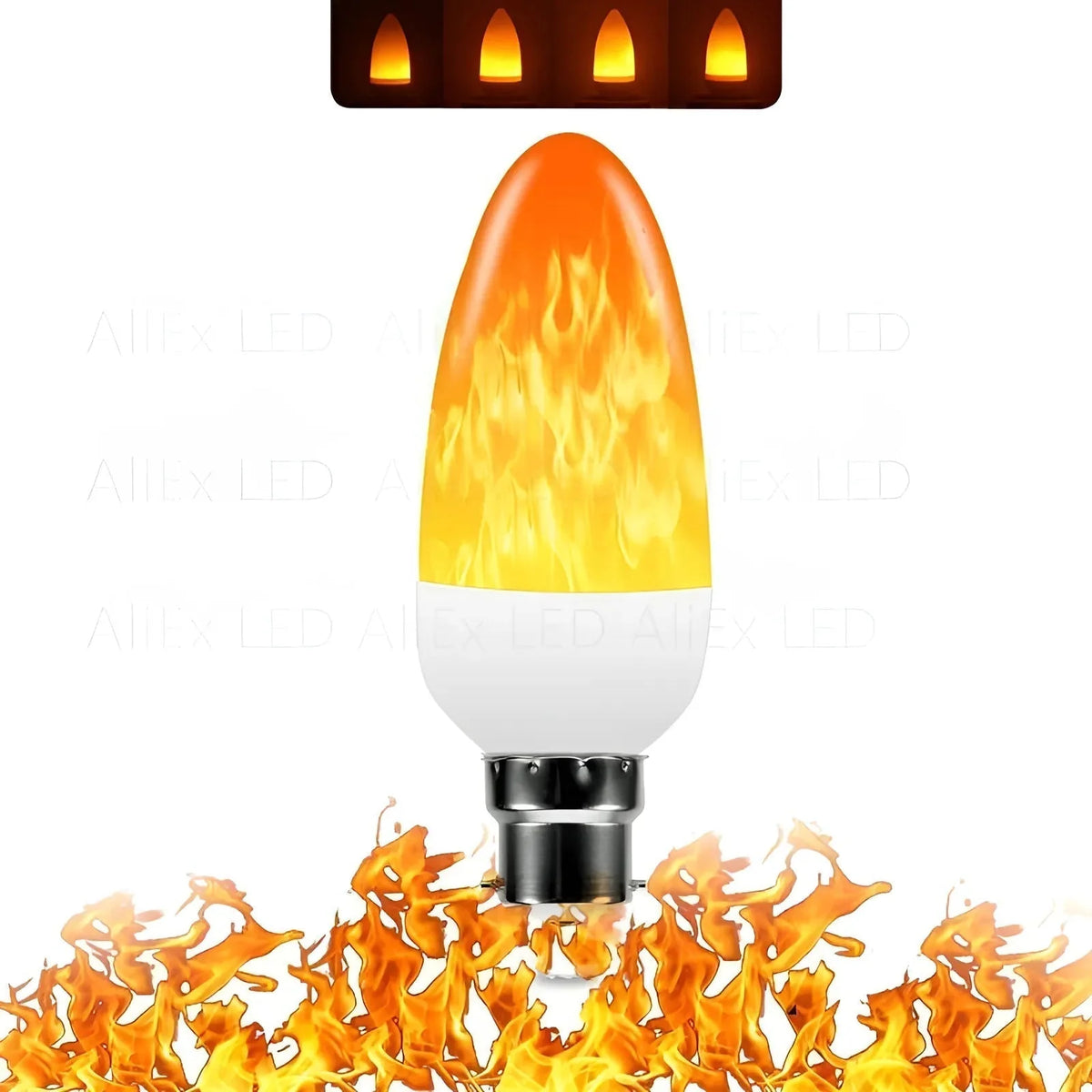 LED Flame Bulb Realistic Flicker E27 Base