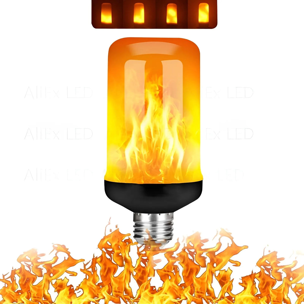 LED Flame Bulb Realistic Flicker E27 Base