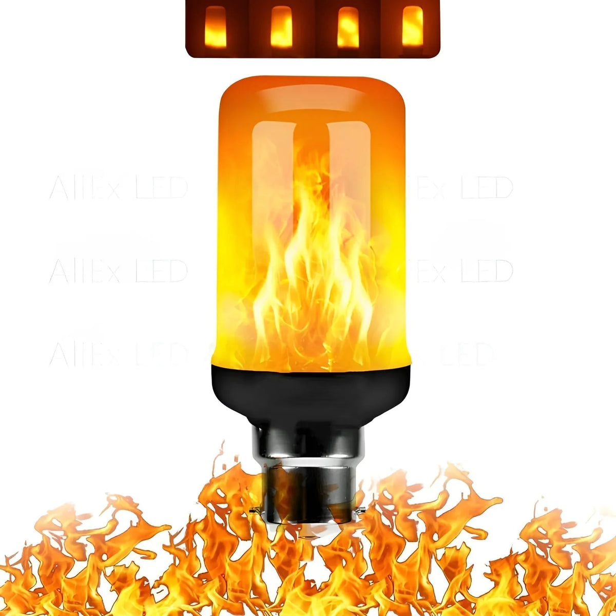 LED Flame Bulb Realistic Flicker E27 Base