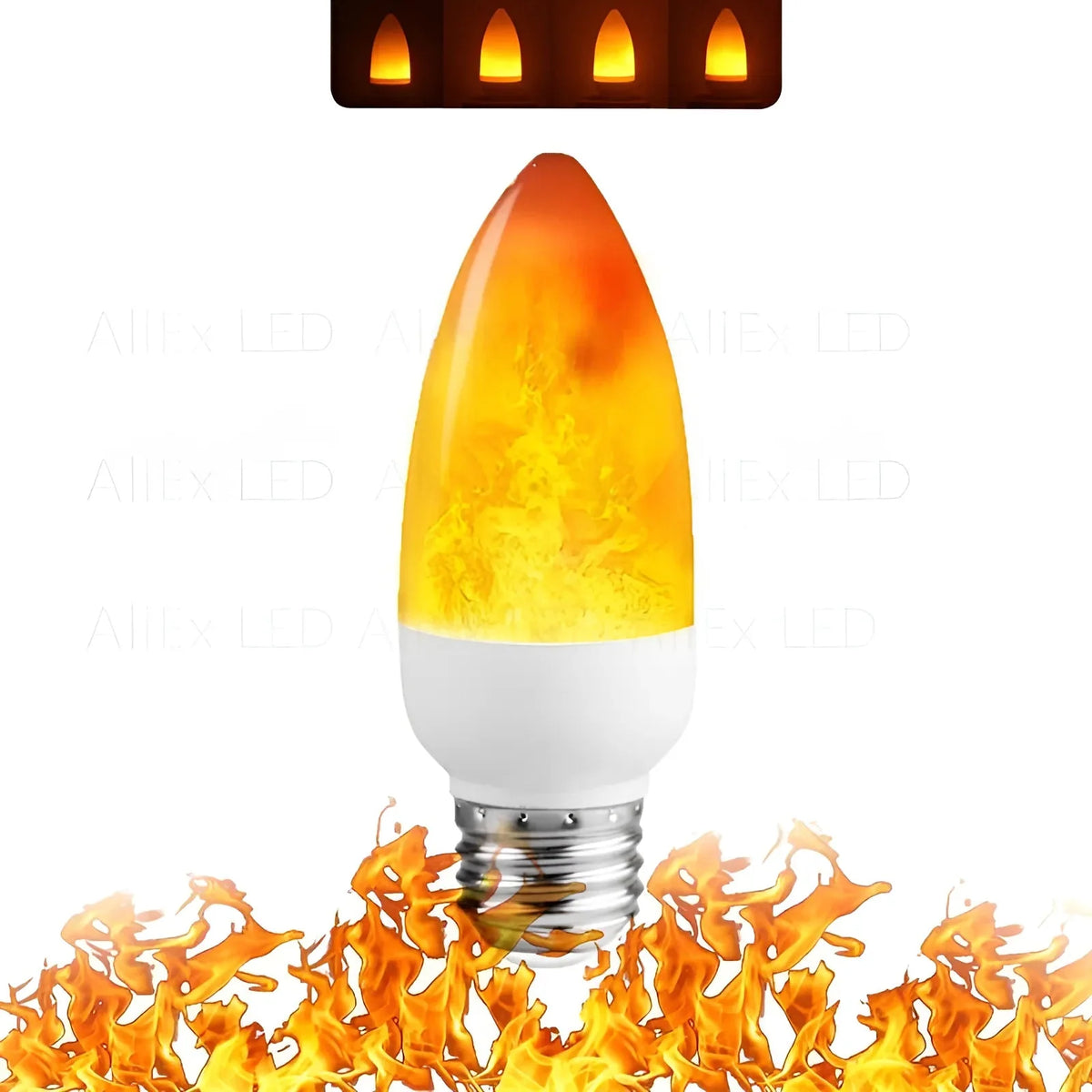 LED Flame Bulb Realistic Flicker E27 Base