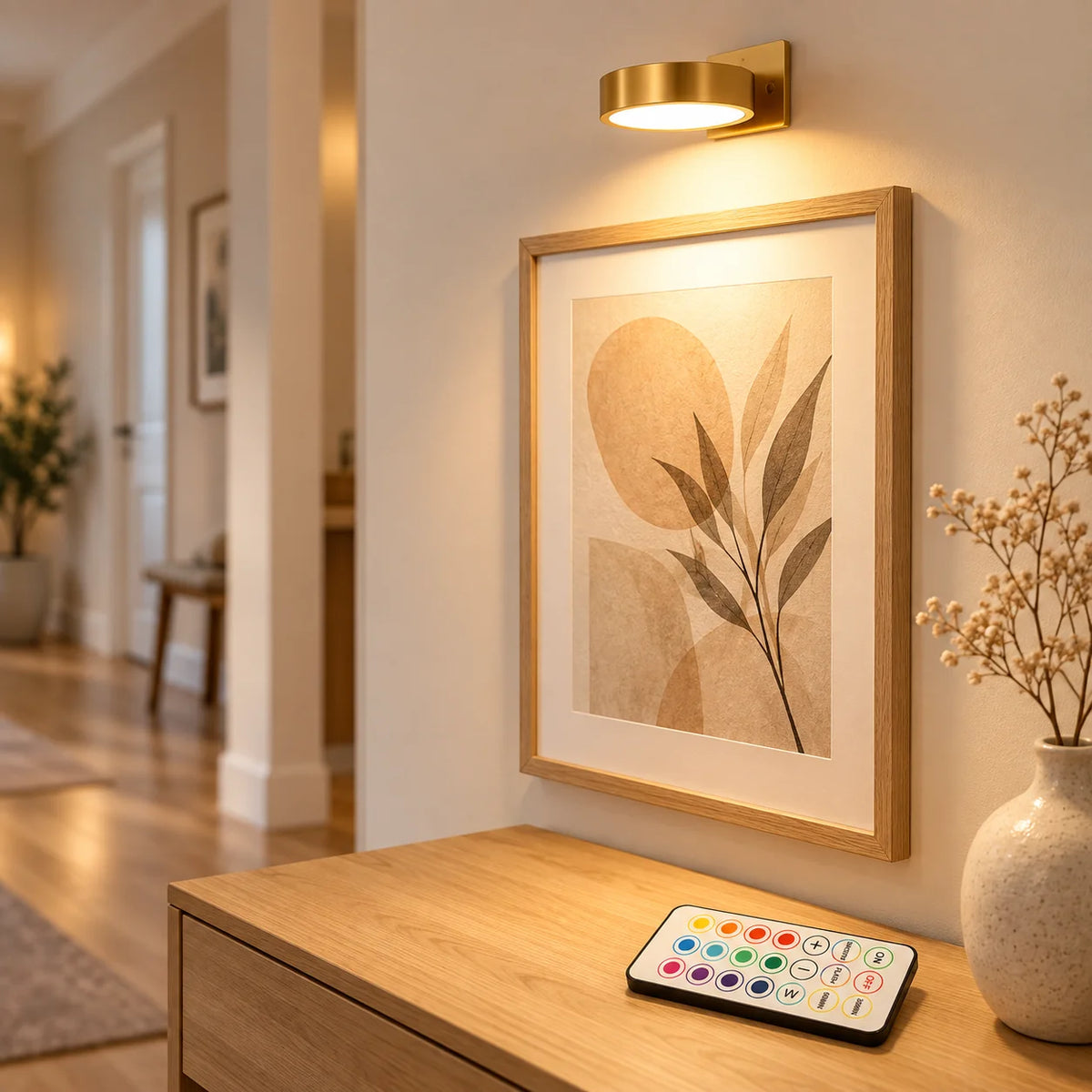 LED Picture Light Cordless Magnetic Multicolor Remote & Timer