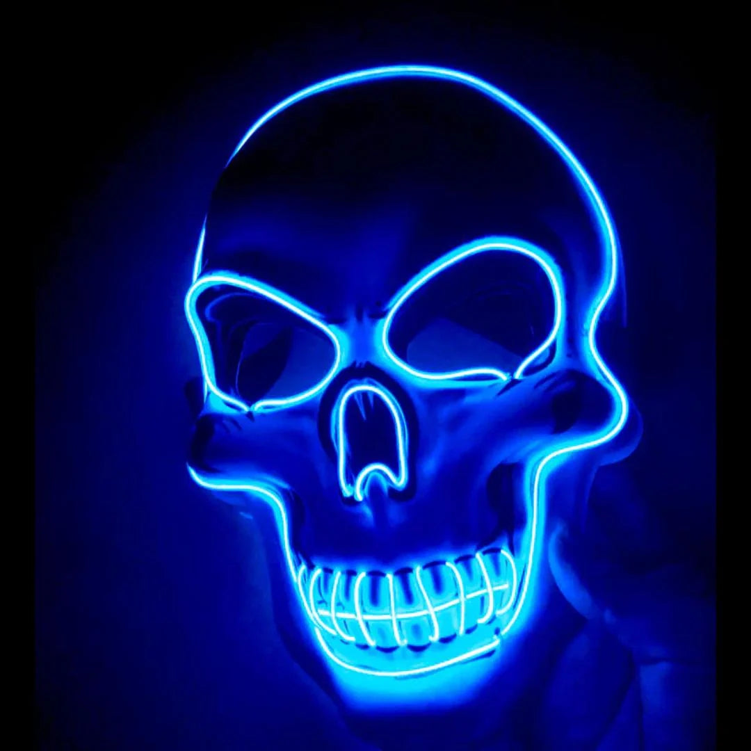 LED Skeleton Mask Multicolor 4 Lighting Modes