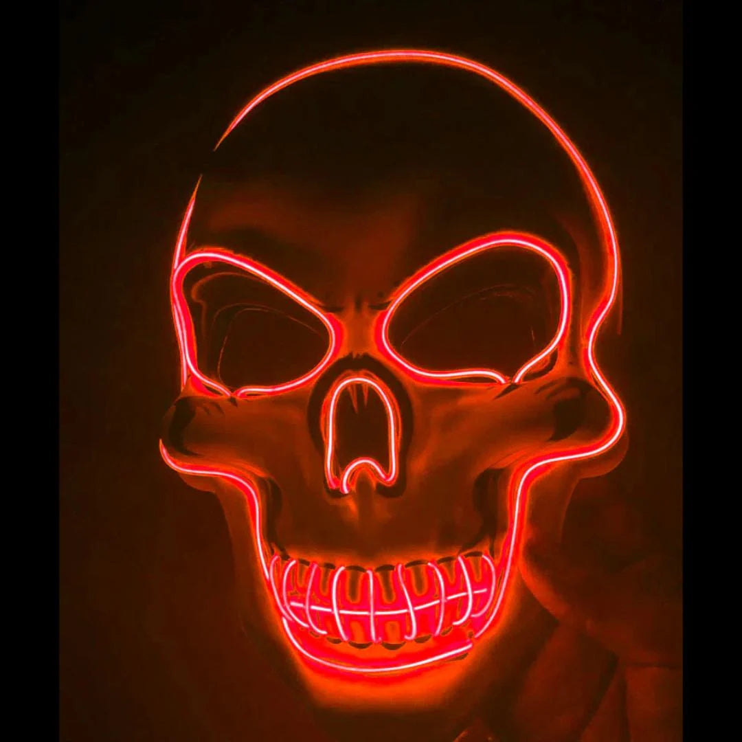 LED Skeleton Mask Multicolor 4 Lighting Modes