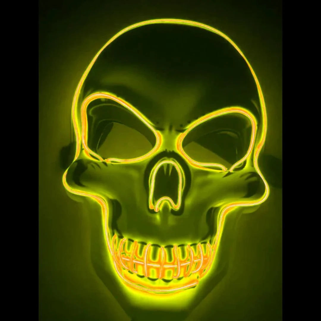 LED Skeleton Mask Multicolor 4 Lighting Modes