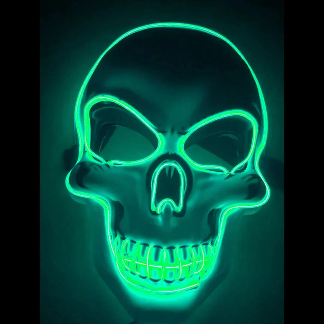 LED Skeleton Mask Multicolor 4 Lighting Modes