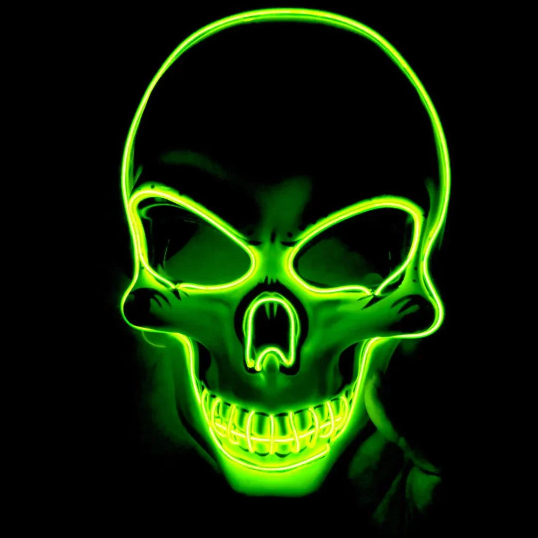LED Skeleton Mask Multicolor 4 Lighting Modes