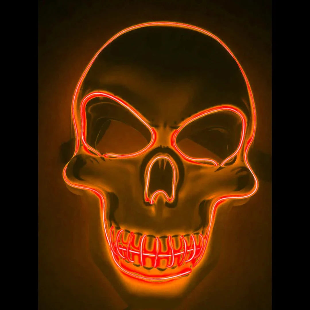 LED Skeleton Mask Multicolor 4 Lighting Modes
