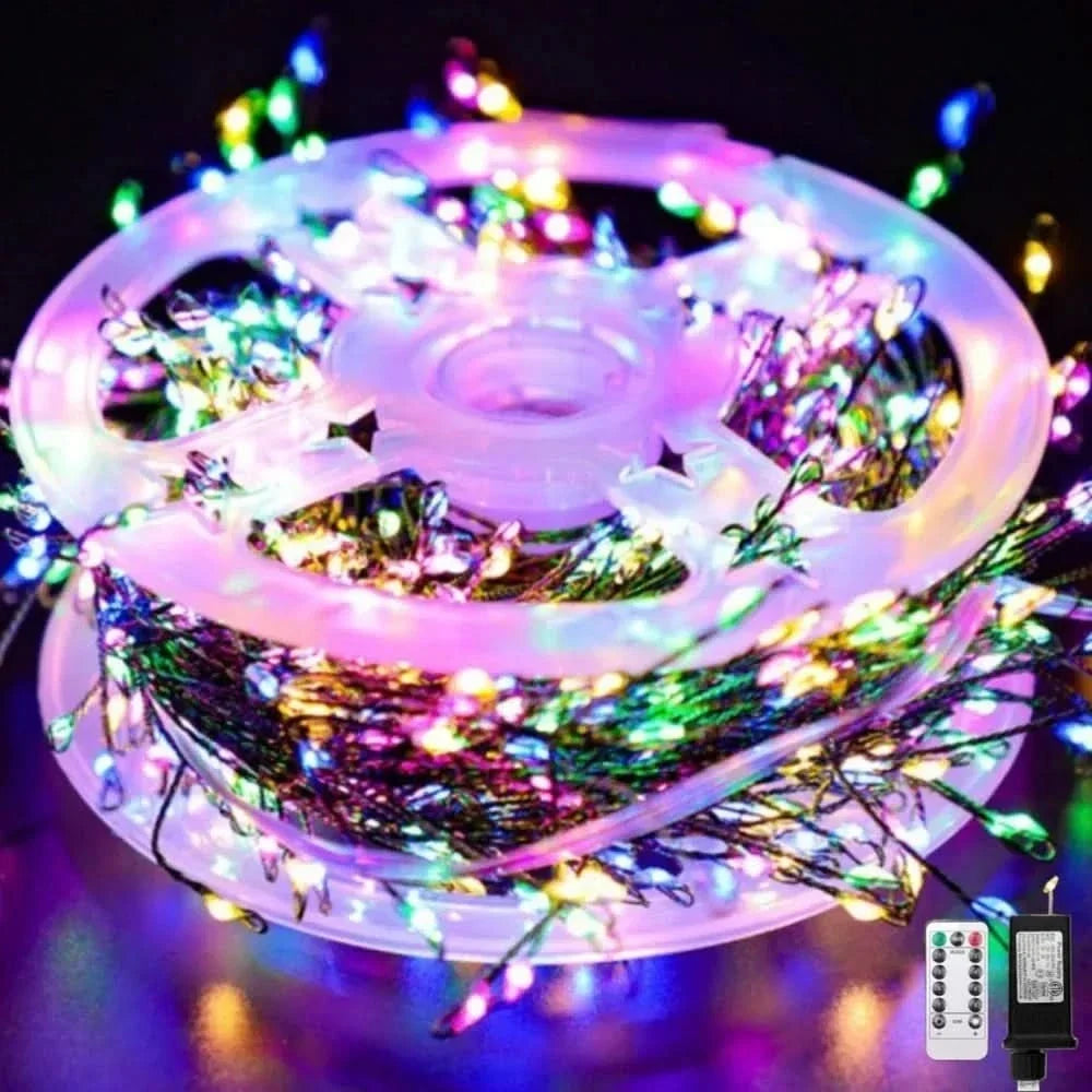 LED String Lights Firework-Style Remote & Timer