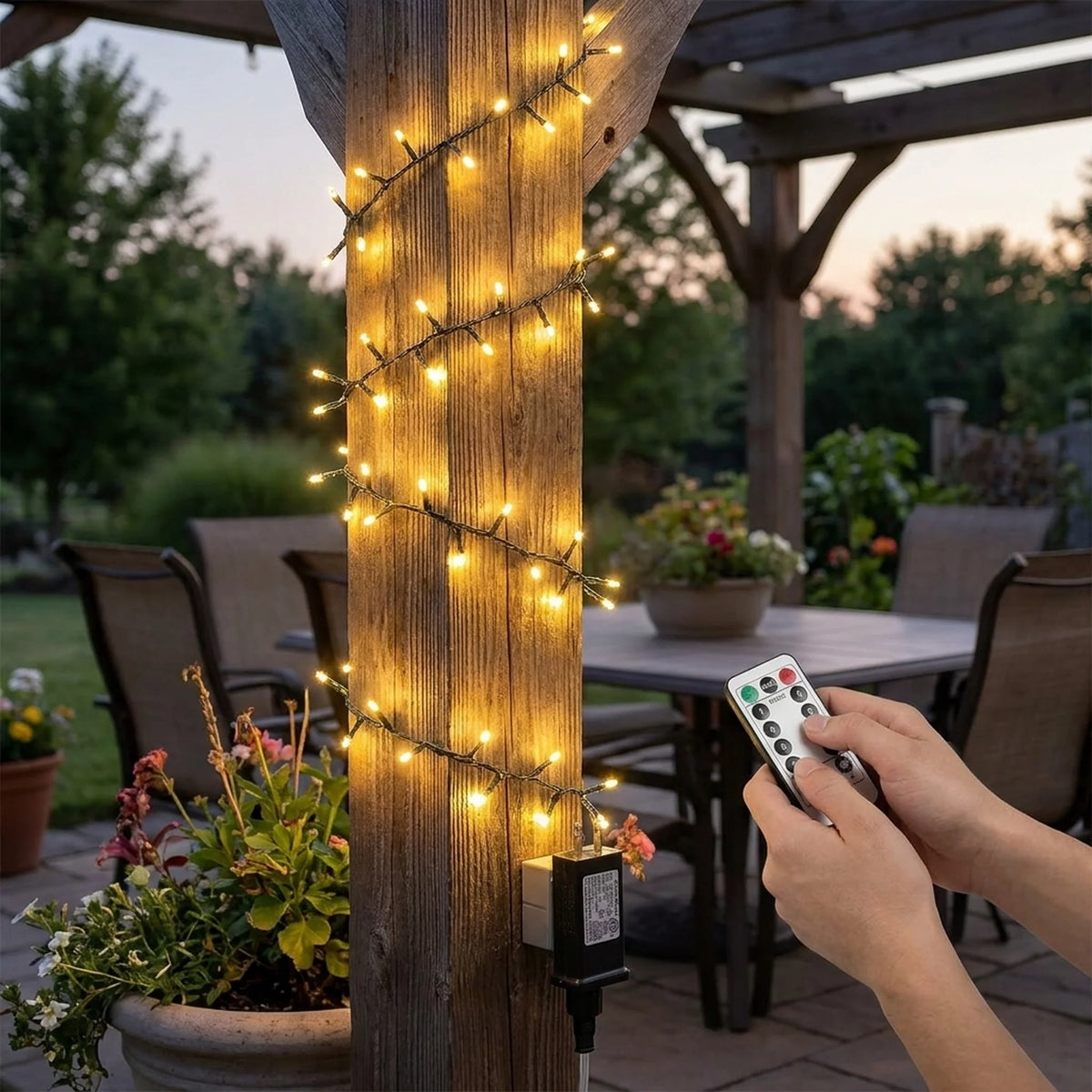 LED String Lights Firework-Style Remote & Timer