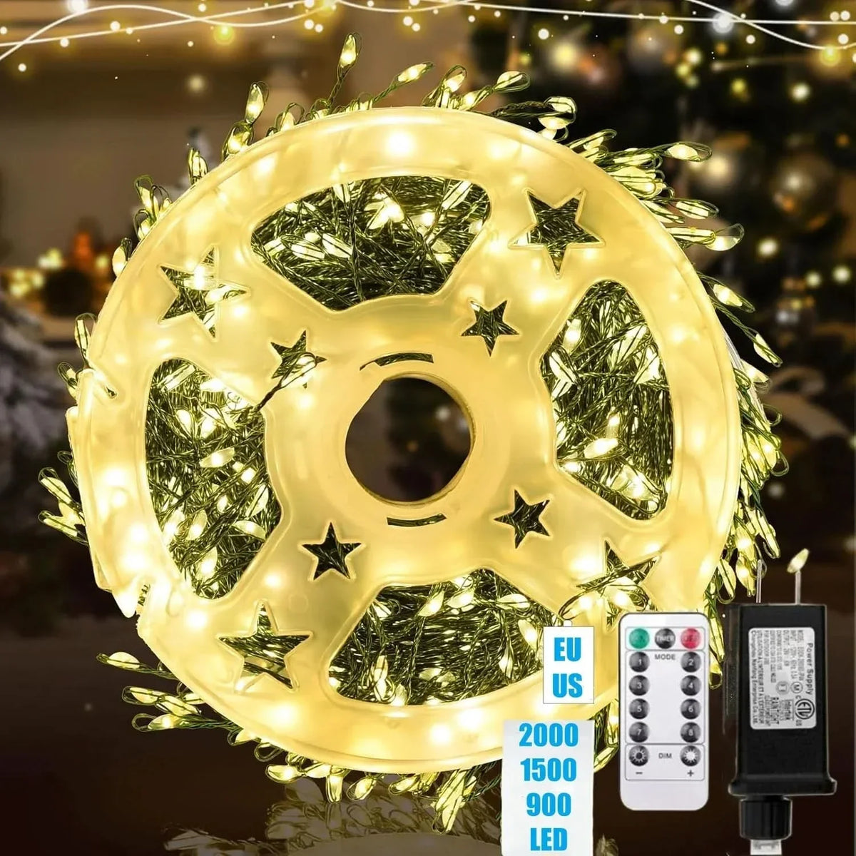 LED String Lights Firework-Style Remote & Timer