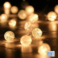 LED String Lights Warm White Crystal Balls Battery Operated