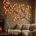 LED String Lights Warm White & Soft Pink USB-Powered